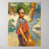 Een jong meisje bij een rivier poster (Voorkant)