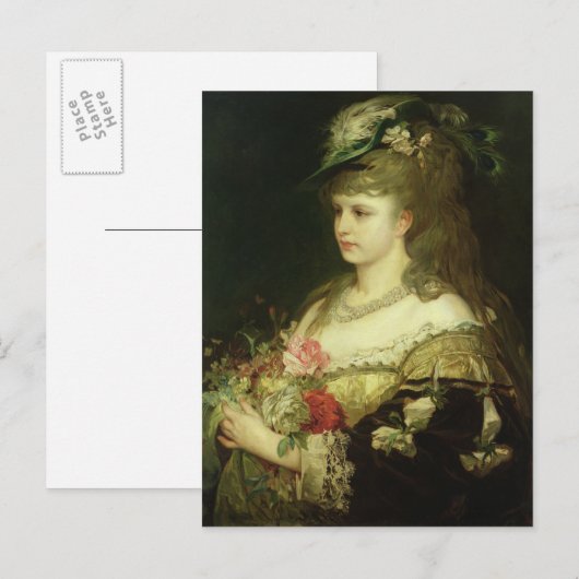 Een jong meisje briefkaart (Voorkant / Achterkant)