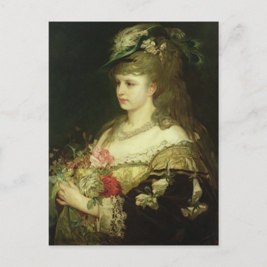 Een jong meisje briefkaart (Voorkant)