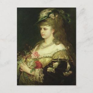 Een jong meisje briefkaart