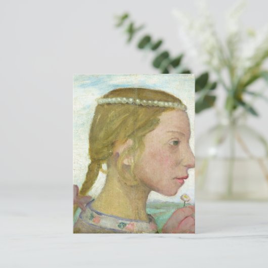 Een jong meisje briefkaart (Staand voorkant)