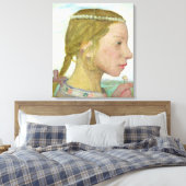 Een jong meisje canvas afdruk (Insitu (Slaapkamer))