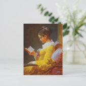 Een jong meisje dat leest (de lezer) briefkaart (Staand voorkant)