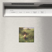 Een jong meisje in een veld magneet (Insitu (Vaatwasser))