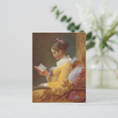 Een jong meisje leest, de lezer van J. Fragonard Briefkaart (Staand voorkant)