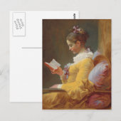 Een jong meisje leest, de lezer van J. Fragonard Briefkaart (Voorkant / Achterkant)