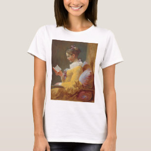 Een jong meisje leest, de lezer van J. Fragonard T-shirt