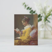 Een jong meisje lezen briefkaart (Staand voorkant)