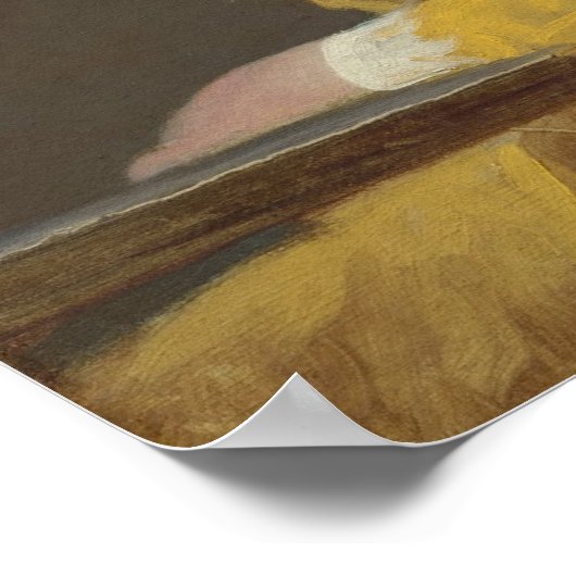 Een jong meisje lezen poster (Hoek)