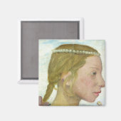 Een jong meisje magneet (Voorkant / Achterkant)