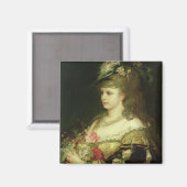 Een jong meisje magneet (Voorkant / Achterkant)