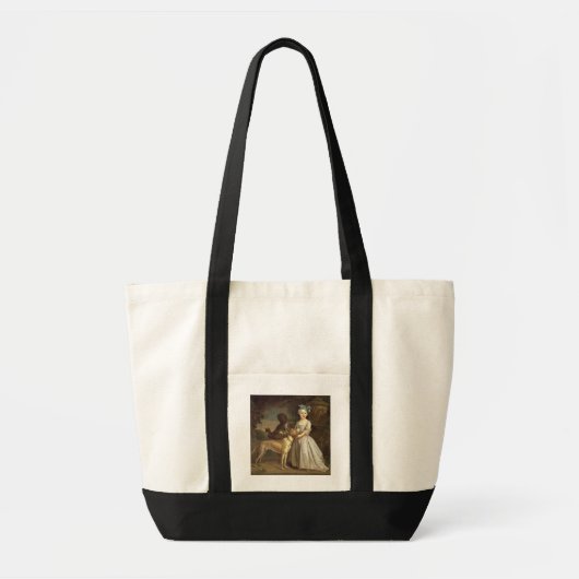 Een jong meisje met een hond en een pagina, 1720-3 tote bag (Voorkant)