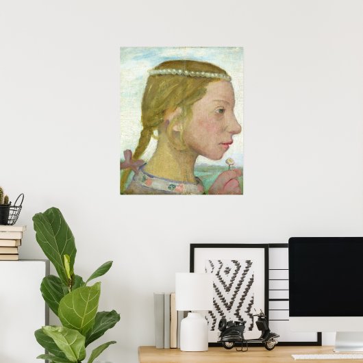 Een jong meisje poster (Thuiskantoor)