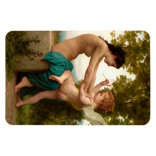 Een jong meisje verdedigt zichzelf tegen Eros Magneet (Horizontaal)