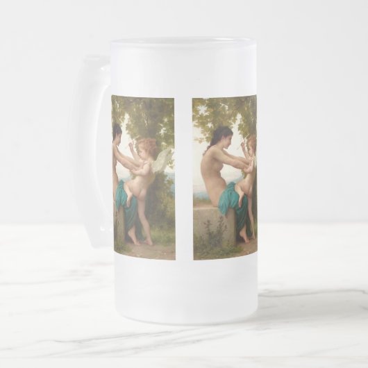 Een jong meisje verdedigt zichzelf tegen Eros Matglas Bierpul (Voorkant links)