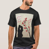 Een jong romantisch stel uit liefde, liefdesverhaa t-shirt (Voorkant)