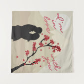 Een jong romantisch stel uit liefde, liefdesverhaa wandkleed (Voorkant (horizontaal))