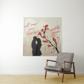 Een jong romantisch stel uit liefde, liefdesverhaa wandkleed (In situ)