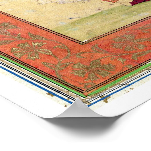 Een jonge edelman van de Mughal-rechtbank, van de  Poster (Hoek)