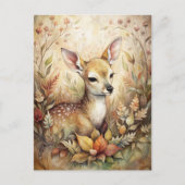 Een jonge fawn briefkaart (Voorkant)