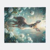 Een jonge fawn fleece deken (Voorkant (Horizontaal))