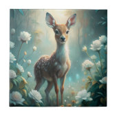 Een jonge fawn tegeltje (Voorkant)