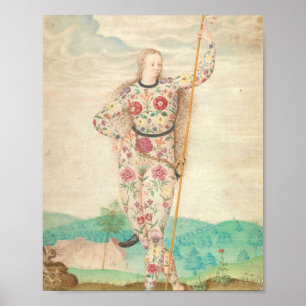 Een jonge Keltische Tattooed Warrior Daughter Jacq Poster