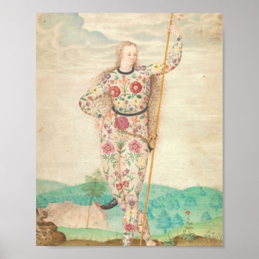 Een jonge Keltische Tattooed Warrior Daughter Jacq Poster (Voorkant)