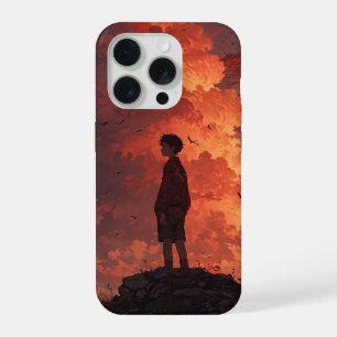 Een jonge man aan de horizon – cinematische hemel iPhone 15 pro case