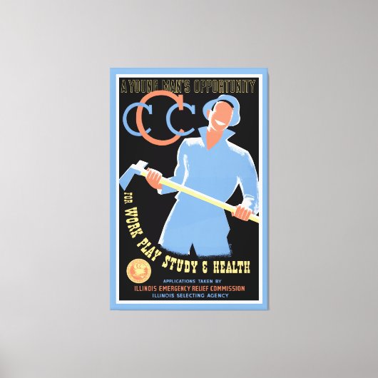 Een jonge Man Canvas Afdruk (Voorkant)