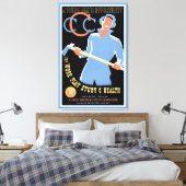 Een jonge Man - L Canvas Afdruk (Insitu (Slaapkamer))