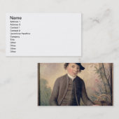 Een jonge Man snijvis, 1782 (paneel) Visitekaartje (Voorkant / Achterkant)