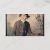 Een jonge Man snijvis, 1782 (paneel) Visitekaartje (Achterkant)