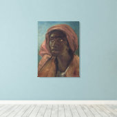 Een jonge negrovrouw canvas afdruk (Insitu (Houten vloer))