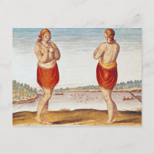 Een jonge Noblewoman uit Secoton Briefkaart