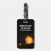 Een jonge rode dwerg bagagelabel (Achterkant verticaal)