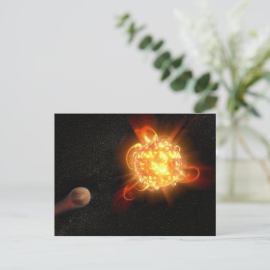 Een jonge rode dwerg briefkaart (Staand voorkant)