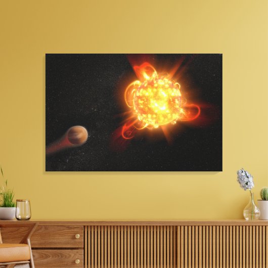 Een jonge rode dwerg canvas afdruk (Insitu (Woonkamer))