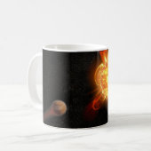 Een jonge rode dwerg koffiemok (Voorkant links)