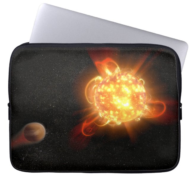 Een jonge rode dwerg laptop sleeve (Voorkant)