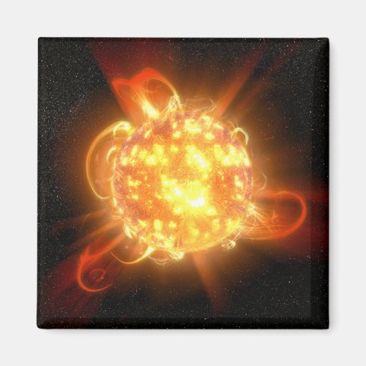 Een jonge rode dwerg magneet (Voorkant)