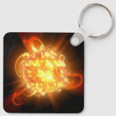 Een jonge rode dwerg sleutelhanger (Achterkant)