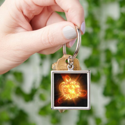 Een jonge rode dwerg sleutelhanger (Hand)