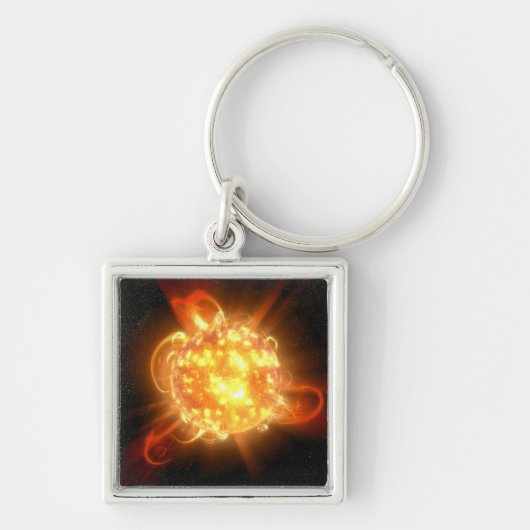 Een jonge rode dwerg sleutelhanger (Voorkant)