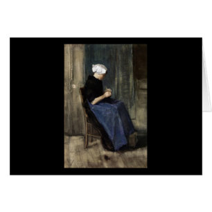 Een jonge Scheveningen Woman Knitting