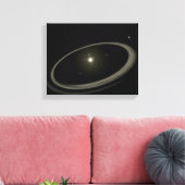Een jonge ster omringd door grote planeten canvas afdruk (Insitu (Woonkamer))