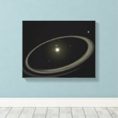 Een jonge ster omringd door grote planeten canvas afdruk (Insitu (Houten vloer))