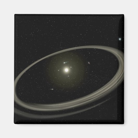 Een jonge ster omringd door grote planeten magneet (Voorkant)