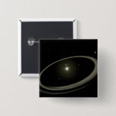 Een jonge ster omringd door grote planeten vierkante button 5,1 cm (Voorkant /achterkant)