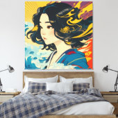 Een jonge Vietnamese vrouw Canvas Afdruk (Insitu (Slaapkamer))